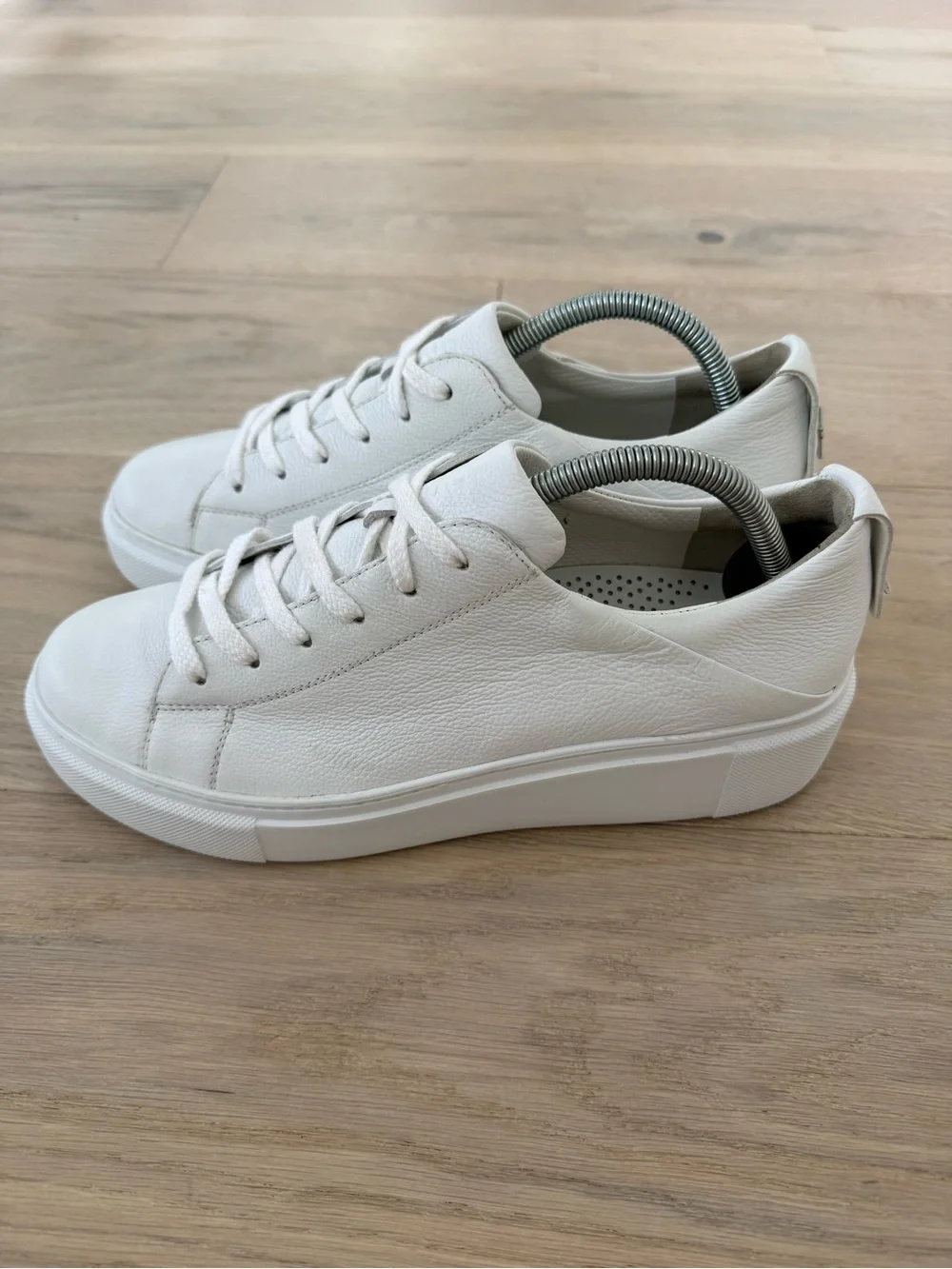 Paul Green Debbie Wedge Sneakers White Leather UK7/ US9.5 Platform Comfort